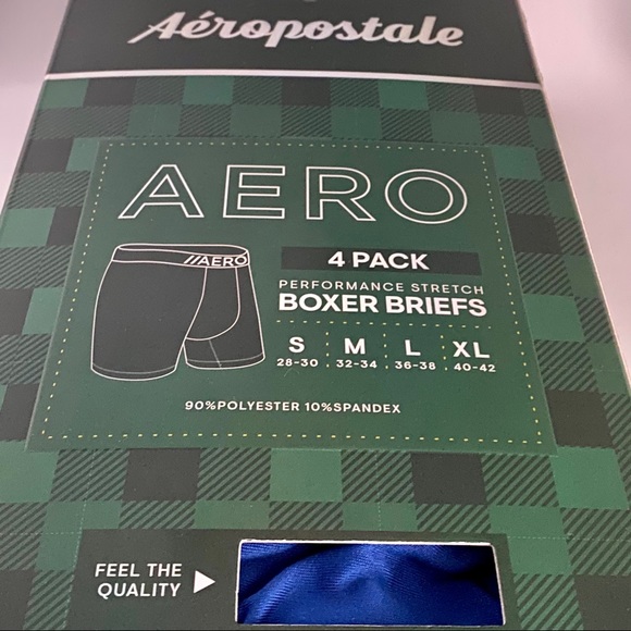 Aeropostale Cotton Stretch Boxer Briefs (4 pack) L - Picture 3 of 3